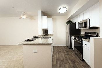 Kitchen, living room view